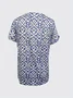 Women's Striped Short Sleeve Tee T-shirt V Neck Vintage Summer Top