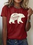 Women's Animal Short Sleeve Tee T-shirt Crew Neck Casual Summer Top
