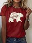 Women's Animal Short Sleeve Tee T-shirt Crew Neck Casual Summer Top
