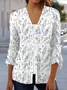 Women's Floral Spring/Fall Cover-up Casual Printing Lightweight Cardigan