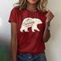 Women's Animal Short Sleeve Tee T-shirt Crew Neck Casual Summer Top