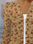 Women's Floral Spring/Fall Cover-up Casual Printing Lightweight Cardigan