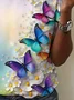 Women's Floral Short Sleeve Tee T-shirt Crew Neck Printing Casual Summer Graphic Tee Top