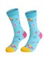 Birthday Gift Color blocked Printed Socks
