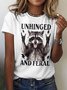 Women's Animal Short Sleeve Tee T-shirt Crew Neck Casual Summer Top