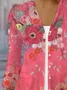 Women's Floral Spring/Fall Cover-up Casual Printing Lightweight Cardigan