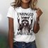 Women's Animal Short Sleeve Tee T-shirt Crew Neck Casual Summer Top