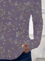 Women's Floral Long Sleeve Tee T-shirt Crew Neck Printing Casual Spring/Fall Graphic Tee Top