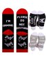 Slogan Color blocked Mid tube Game Socks
