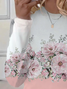 Women's Floral Long Sleeve Tee T-shirt Crew Neck Printing Casual Spring/Fall Graphic Tee Top