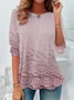 Women's Floral Long Sleeve Tee T-shirt Crew Neck Printing Casual Spring/Fall Graphic Tee Top