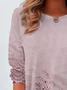 Women's Floral Long Sleeve Tee T-shirt Crew Neck Printing Casual Spring/Fall Graphic Tee Top