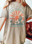 Women's Jesus Copy Short Sleeve Tee T-shirt Crew Neck Vintage Summer Top
