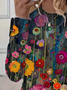 Women's Floral Long Sleeve Tee T-shirt Crew Neck Printing Casual Spring/Fall Graphic Tee Top