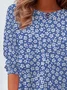 Women's Floral Long Sleeve Tee T-shirt Crew Neck Printing Casual Spring/Fall Graphic Tee Top