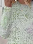 Women's Floral Long Sleeve Tee T-shirt Crew Neck Printing Casual Spring/Fall Graphic Tee Top