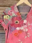 Women's Floral Short Sleeve Tee T-shirt V Neck Printing Casual Summer Graphic Tee Top