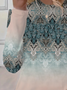Women's Floral Long Sleeve Tee T-shirt Crew Neck Printing Casual Spring/Fall Graphic Tee Top
