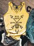 Women Sleeveless Tank Top Camisole Summer Wild West U-Neck Daily Casual Top