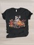 Women's Animal Short Sleeve Tee T-shirt Crew Neck Casual Summer Top