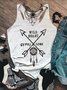 Women Sleeveless Tank Top Camisole Summer Wild West U-Neck Daily Casual Top