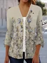 Women's Floral Spring/Fall Cover-up Casual Printing Lightweight Cardigan