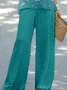 Women's Floral Printing Two-Piece Set Daily Long Sleeve Casual Spring/Fall Top With Pants Matching Set