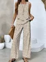Women's 3D Printing Two-Piece Set Daily Sleeveless Casual Summer Top With Pants Matching Set