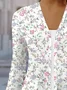 Women's Floral Spring/Fall Cover-up Casual Printing Lightweight Cardigan