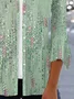 Women's Floral Spring/Fall Cover-up Casual Printing Lightweight Cardigan