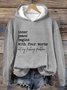 Women's Text Letters Spring/Fall Cotton Long Sleeve Casual Daily Hoodie