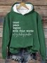 Women's Text Letters Spring/Fall Cotton Long Sleeve Casual Daily Hoodie