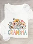 Women's Text Letters Long Sleeve Blouse_ Spring/Fall Crew Neck Daily Casual Top