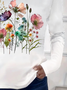 Women's Floral Long Sleeve Tee T-shirt Crew Neck Printing Casual Spring/Fall Graphic Tee Top