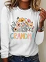 Women's Text Letters Long Sleeve Blouse_ Spring/Fall Crew Neck Daily Casual Top