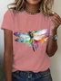 Women Text Letters Short Sleeve Tee T-shirt Crew Neck Casual Summer Top