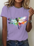 Women Text Letters Short Sleeve Tee T-shirt Crew Neck Casual Summer Top