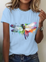 Women Text Letters Short Sleeve Tee T-shirt Crew Neck Casual Summer Top