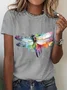Women Text Letters Short Sleeve Tee T-shirt Crew Neck Casual Summer Top