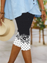 Women's Floral Capris Elastic Waist Pant Casual Summer Trousers