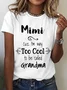 Women Text Letters Short Sleeve Tee T-shirt Crew Neck Casual Summer Top