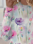 Women's Floral Long Sleeve Tee T-shirt Crew Neck Printing Casual Spring/Fall Graphic Tee Top