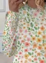 Women's Floral Long Sleeve Tee T-shirt Crew Neck Printing Casual Spring/Fall Graphic Tee Top