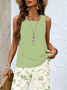 Women's Floral Printing Two-Piece Set Daily Sleeveless Casual Summer Top With Pants Matching Set