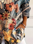 Women's Floral Long Sleeve Shirt Spring/Fall Buckle Shirt Collar Daily Casual Top
