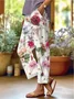 Women Floral Long Pant Casual Spring/Fall Trousers