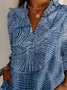 Women's Abstract Long Sleeve Shirt Spring/Fall Shirt Collar Daily Casual Top