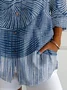 Women's Abstract Long Sleeve Shirt Spring/Fall Shirt Collar Daily Casual Top