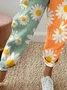 Women's Floral Ankle Pants Pant Casual Spring/Fall Trousers