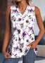 Women Sleeveless Tank Top Camisole Summer Floral V Neck Daily Casual Top
